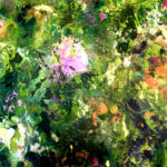flowers, roses, garden, painting, schilderij, abstract, windy day in the rose garden, carryvandelft