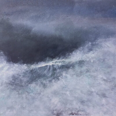 Carry van Delft - Sea, Waves, Stormy, Dark, painting, art.