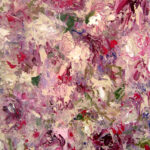 Carry van Delft - azalea's blooming, pink, white, red, abstract.