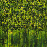 bomen, arbres, trees, reflections, art, abstract, green, water.