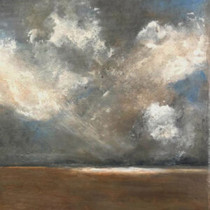 Schilderij | Painting | 20 x 20 cm | bruin grijs en wit | Carry van Delft